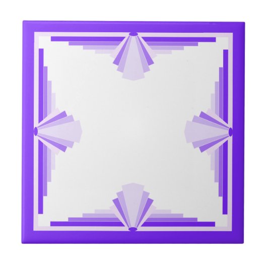 Kunstdecoelementen in diepe en lichte puren tegeltje (Voorkant)