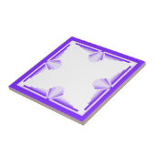 Kunstdecoelementen in diepe en lichte puren tegeltje (Zijkant)