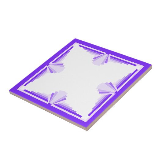 Kunstdecoelementen in diepe en lichte puren tegeltje (Zijkant)