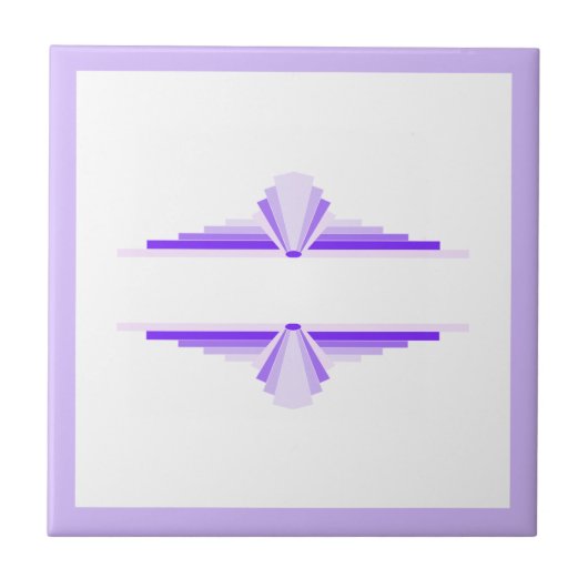 Kunstdecoelementen in diepe en lichte puren tegeltje (Voorkant)