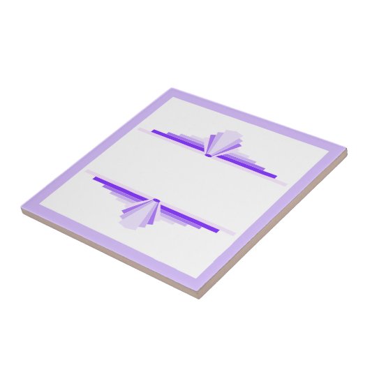 Kunstdecoelementen in diepe en lichte puren tegeltje (Zijkant)