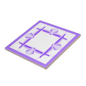 Kunstdecoelementen in diepe en lichte puren tegeltje (Zijkant)