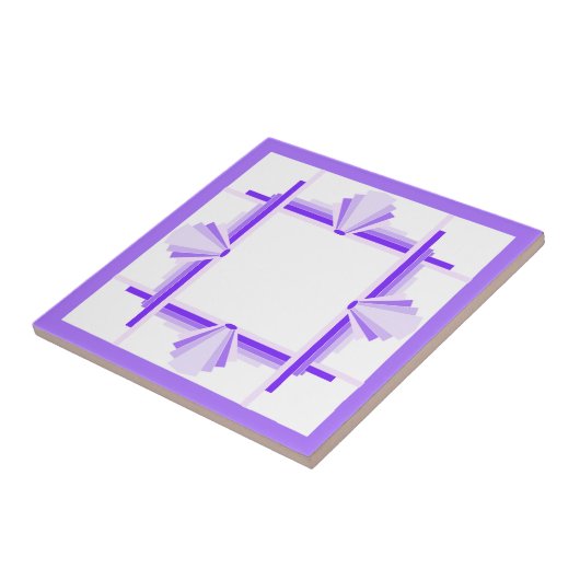 Kunstdecoelementen in diepe en lichte puren tegeltje (Zijkant)