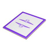 Kunstdecoelementen in diepe en lichte puren tegeltje (Zijkant)