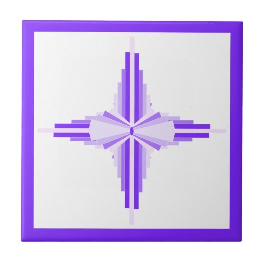 Kunstdecoelementen in diepe en lichte puren tegeltje (Voorkant)