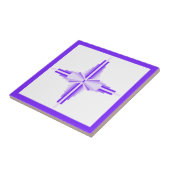 Kunstdecoelementen in diepe en lichte puren tegeltje (Zijkant)