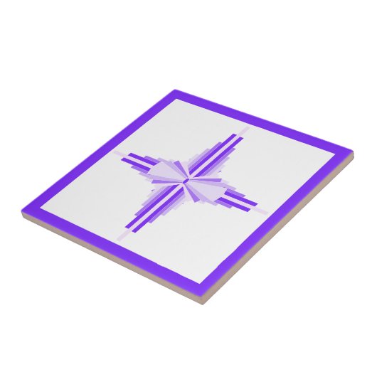 Kunstdecoelementen in diepe en lichte puren tegeltje (Zijkant)