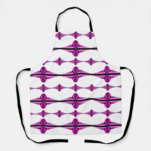 Kunstdecoelementen in diepe roze schort (Voorkant)