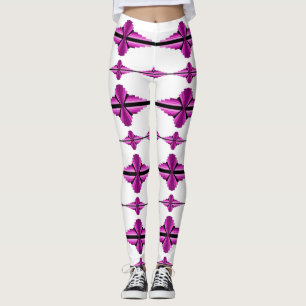 Kunstdecoelementen in dieproze Leggings