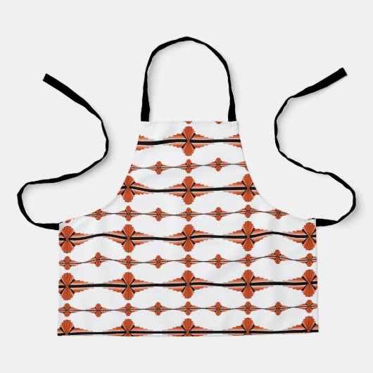 Kunstdecoelementen in oranje schort (Voorkant)