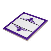 Kunstdecoelementen in paars tegeltje (Zijkant)