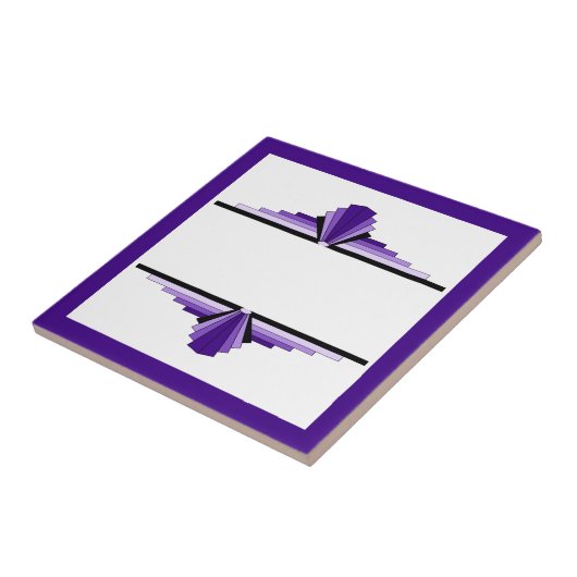 Kunstdecoelementen in paars tegeltje (Zijkant)