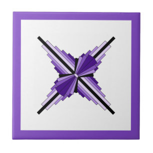 Kunstdecoelementen in paars tegeltje