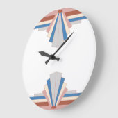 Kunstdecoelementen in roos goud, blauw & grijs03 grote klok (Hoek)