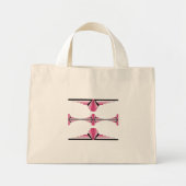 Kunstdecoelementen in roze roos mini tote bag (Voorkant)