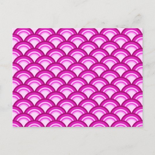 Kunstdecogolven - tinten van orchidee briefkaart (Voorkant)