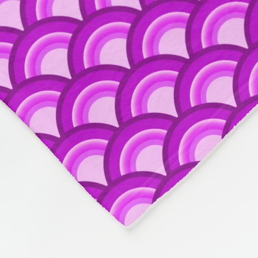 Kunstdecogolven - tinten van orchidee fleece deken (Hoek)