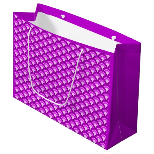 Kunstdecogolven - tinten van orchidee groot cadeauzakje (Voorkant Gekanteld)