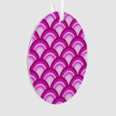 Kunstdecogolven - tinten van orchidee ornament (voorkant)