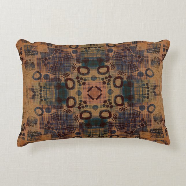 kunstdecomornamentaal  patroon, S. 7, monochr. Accent Kussen (Voorkant)