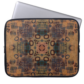 kunstdecomornamentaal  patroon, S. 7, monochr. Laptop Sleeve