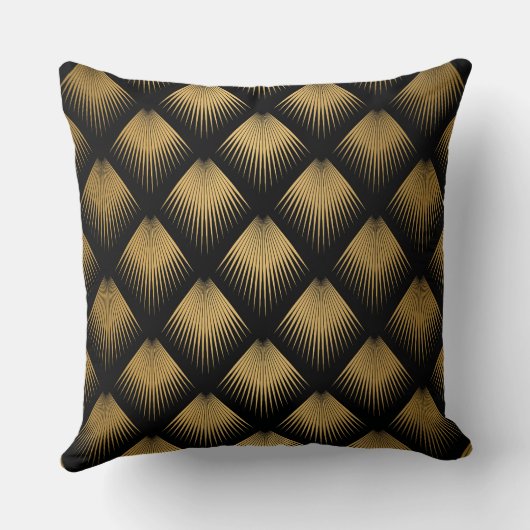 ,Kunstdecopatroon, geometrisch, tijdperk van 1920  Kussen (Achterkant)