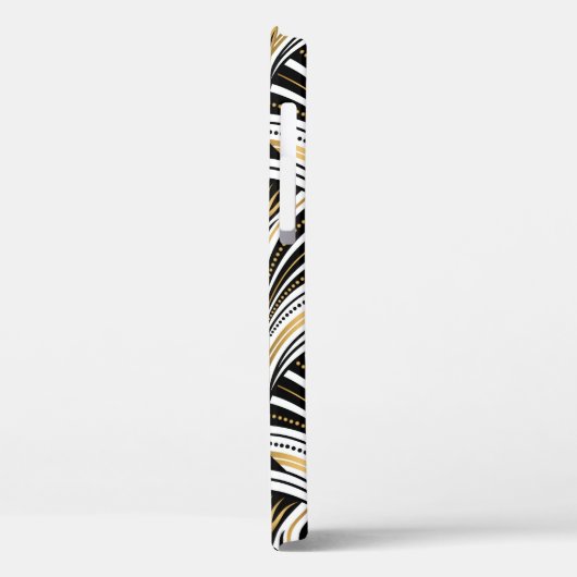 Kunstdecopatroon.  gouden zwarte witte achtergrond Case-Mate iPhone case (Achterkant / Links)