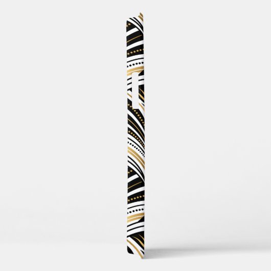 Kunstdecopatroon.  gouden zwarte witte achtergrond Case-Mate iPhone case (Achterkant / Rechts)