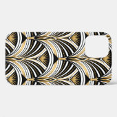 Kunstdecopatroon.  gouden zwarte witte achtergrond Case-Mate iPhone case (Achterkant (horizontaal))