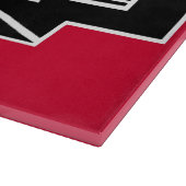 Kunstdecopatroon in rood Gebaseerd op klassiek kun Snijplank (Hoek)