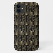 Kunstdecopatroon voor zwart en goud Case-Mate iPhone case (Achterkant)
