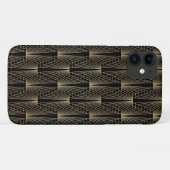 Kunstdecopatroon voor zwart en goud Case-Mate iPhone case (Achterkant (horizontaal))