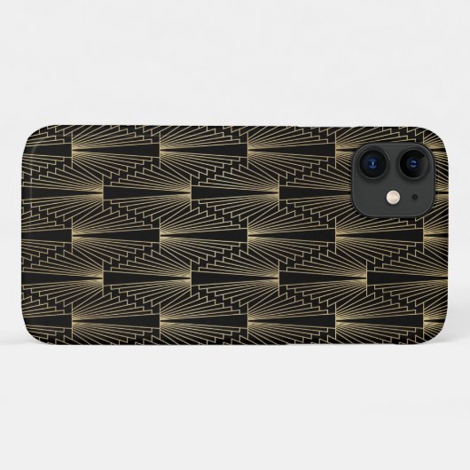 Kunstdecopatroon voor zwart en goud Case-Mate iPhone case (Achterkant (horizontaal))