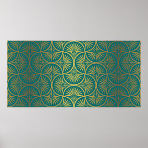 Kunstdecor patroon.  behang. Japans of Poster