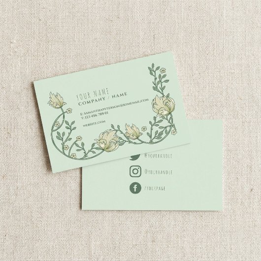 Kunstdecor visitekaartje sociale media