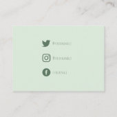 Kunstdecor visitekaartje sociale media (Achterkant)