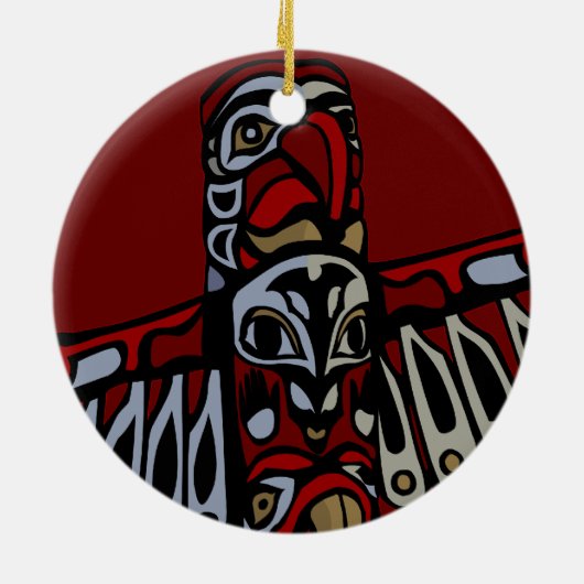 Kunstdecoraties Totem Pole Ornament Souveni (Achterkant)