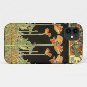 Kunstdécoratifs (oranje bloemen) van Alphonse Much Case-Mate iPhone Case (Achterkant (horizontaal))