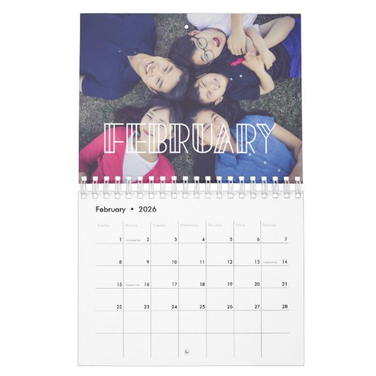 Kunstdecoscriptfamilie foto 20233 kalender (Feb 2026)