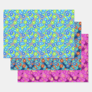 Kunstdecosteert fluitpatroon, meerdere kleuren, m inpakpapier vel