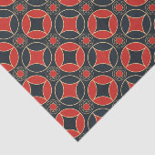 kunstdecosterren in rood en zwart tissuepapier (Detail)