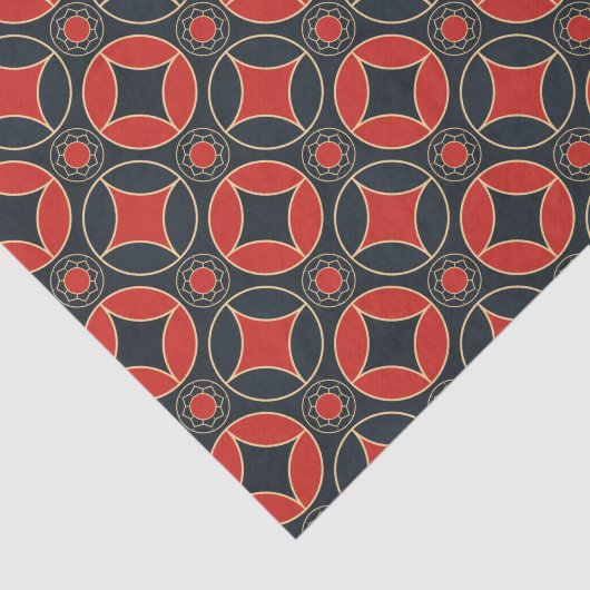 kunstdecosterren in rood en zwart tissuepapier (Detail)