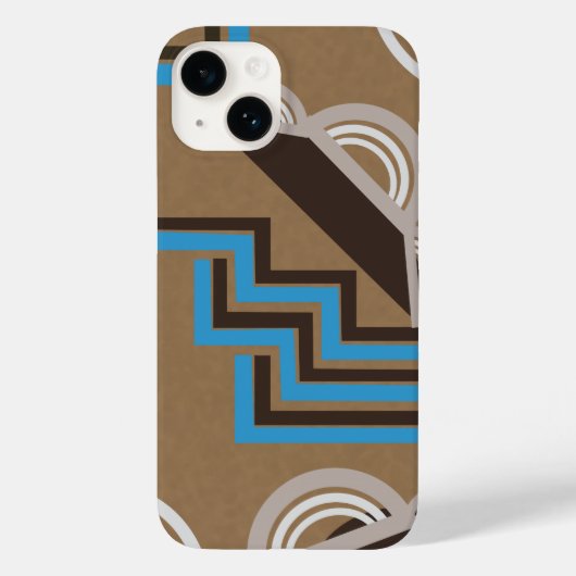Kunstdecostijl Abstract ontwerp Case-Mate iPhone Case (Achterkant)