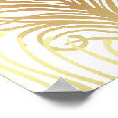 Kunstdecostijl geometrisch naadloos patroon in zwa poster (Hoek)