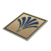 Kunstdecostijl keramische stijl (Fan) Tegeltje (Zijkant)