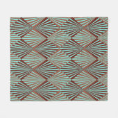 Kunstdecostijl naadloze patroonstructuur fleece deken (Voorkant (Horizontaal))