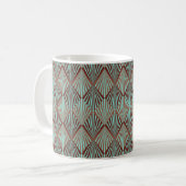 Kunstdecostijl naadloze patroonstructuur koffiemok (Voorkant links)