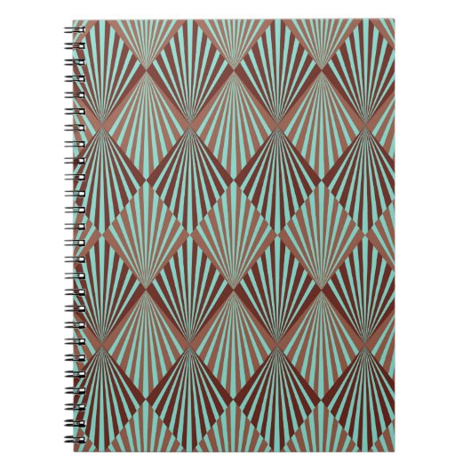 Kunstdecostijl naadloze patroonstructuur notitieboek (Voorkant)