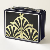 Kunstdecoventilatorpatroon zwart goud elegant vint (Achterkant)