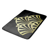 Kunstdecoventilatorpatroon zwart goud elegant vint badmat (Gekanteld)
